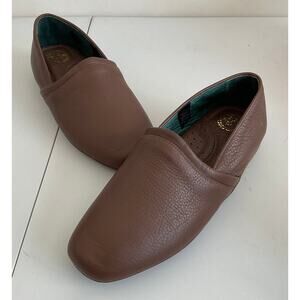 LB Evans Aristocrat Opera Full Grain Brown Leather Slippers Size 9EEE